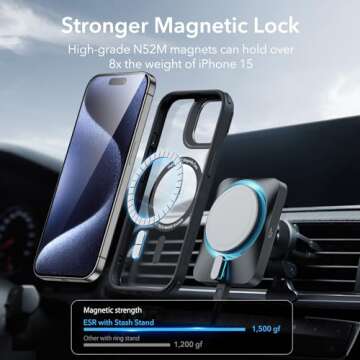 ESR iPhone 15 Pro Max Case with MagSafe and Stand