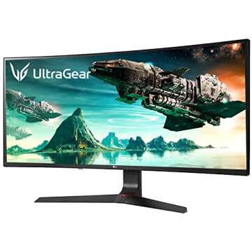 LG 34GL750-B 34 Inch 21:9 Ultragear Curved Wfhd (2560 X 1080) IPS 144Hz G-SYNC Compatible Gaming Mon...
