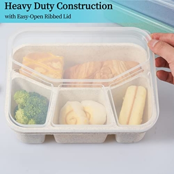Xhongz 4 Compartment Meal Prep Lunch Containers - BPA Free