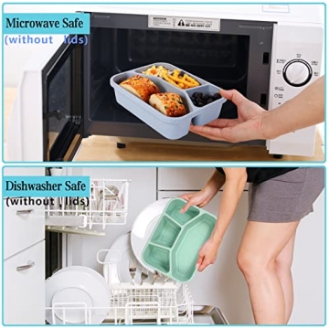 Xhongz 4 Compartment Meal Prep Lunch Containers - BPA Free