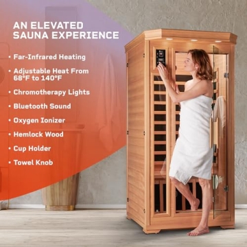 Home Infrared Sauna - LifePro 1 Person Sauna with Sound System
