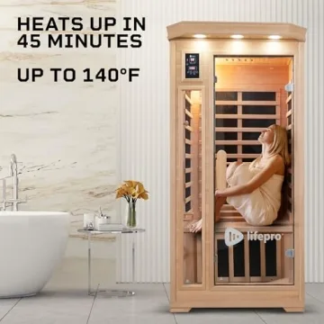 Home Infrared Sauna - LifePro 1 Person Sauna with Sound System