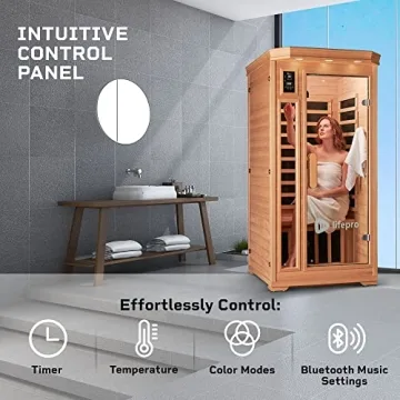 Home Infrared Sauna - LifePro 1 Person Sauna with Sound System