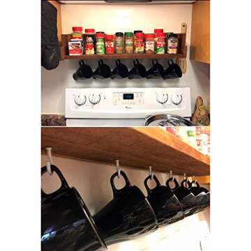 Heebabeys 12 Pcs 2.9 Inches White Ceiling Hooks,Vinyl Coated Screw-in Wall Hooks, Plant Hooks, Kitchen Hooks, Cup Hooks Great for Indoor & Outdoor Use (12 Pack +12 Extra Pipes)