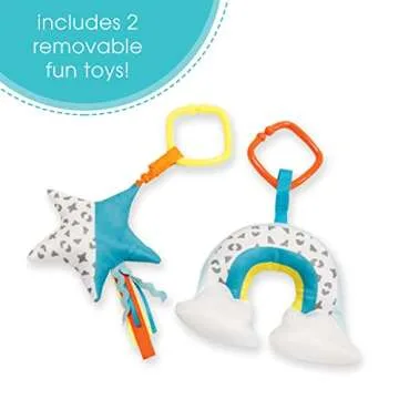 Summer Infant Learn-to-Sit 2-Position Floor Seat (Heather Gray) – Sit Baby Up in This Adjustable Baby Activity Seat Appropriate for Ages 4-12 Months – Includes Toys, Funfetti Neutral