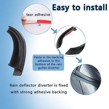 2PCS Rain Gutter Extensions for Jeep Wrangler & Gladiator