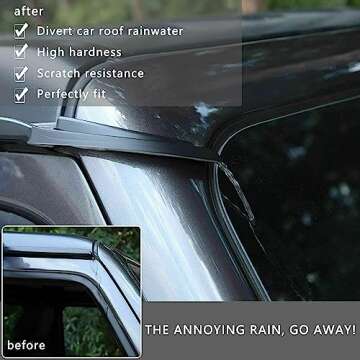 2PCS Rain Gutter Extensions for Jeep Wrangler & Gladiator
