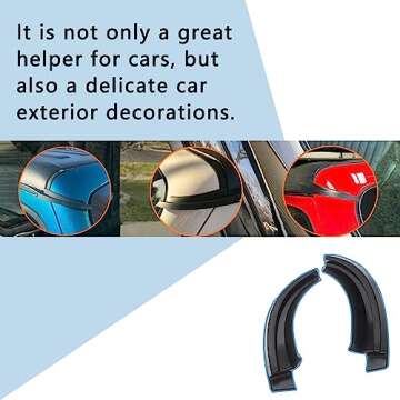 2PCS Rain Gutter Extensions for Jeep Wrangler & Gladiator