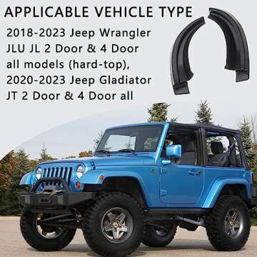 2PCS Rain Gutter Extensions for Jeep Wrangler & Gladiator