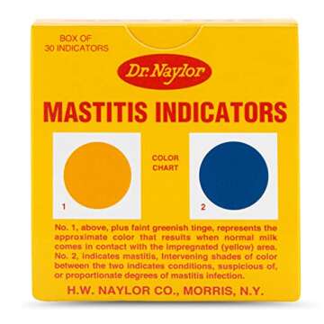 Mastitis Milk Cowside Home Test Indicators, Box of 30 Indicator Cards