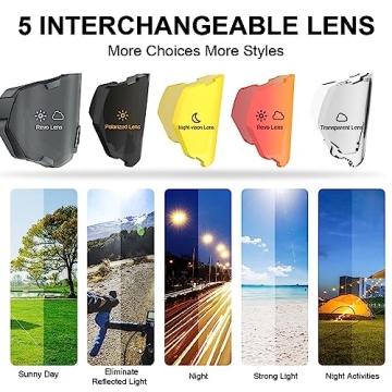 X-TIGER Polarized Cycling Sunglasses with Interchangeable Lenses and UV400 Protection