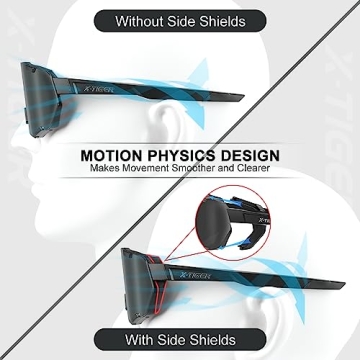 X-TIGER Polarized Cycling Sunglasses with Interchangeable Lenses and UV400 Protection