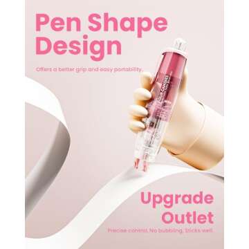 Four Candies Refillable Retractable White Out Correction Tape, 2PCS Cute White Out with 4 Extra Refills, Easy to Use Mini Aesthetic Pen Shaped Applicator for School Office Supplies (Pink Apricot)