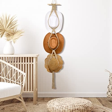 Boho Hat Rack Organizer - Stylish & Durable Yulejo Hanger