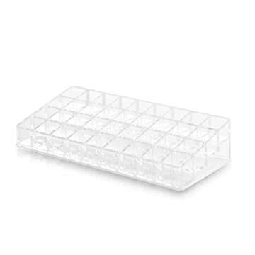 BINO 'Lips Galore' 36 Compartment Acrylic Lipstick Organizer, Clear and Transparent Cosmetic Beauty ...
