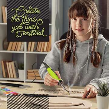 Craft Culture Beginners Wood Burning Kit for Kids & Teens