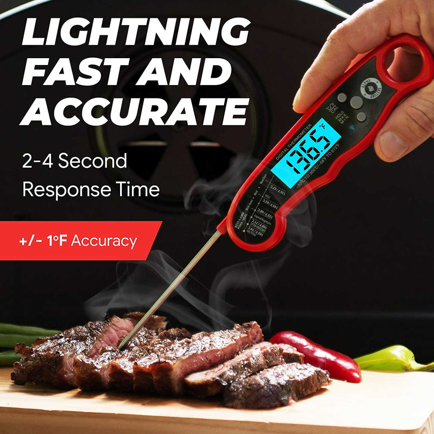 Fast Instant Read Meat Thermometer for Perfect Cooking