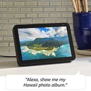 Certified Refurbished Echo Show 8 (1st Gen, 2019 release) -- HD smart display with Alexa – stay connected with video calling - Charcoal