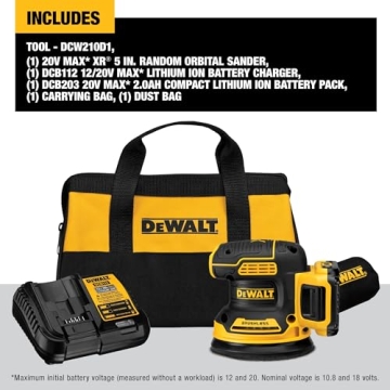 DeWALT 20V MAX Sander DCW2101D1 Cordless Performance Tool