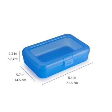 Amazon Basics Pencil Box Durable Secure Stylish for Office