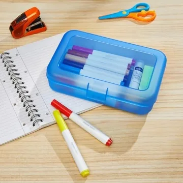 Amazon Basics Pencil Box Durable Secure Stylish for Office