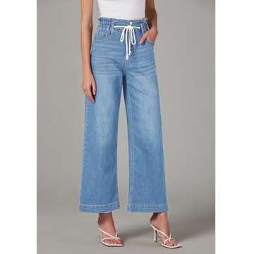 Trendy High Waisted Baggy Jeans for Women - LookbookStore