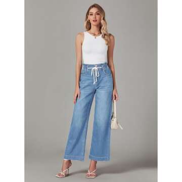 Trendy High Waisted Baggy Jeans for Women - LookbookStore