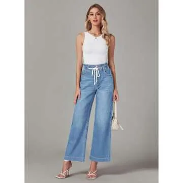 Trendy High Waisted Baggy Jeans for Women - LookbookStore