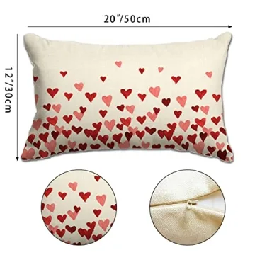 JXZYGMD Valentines Day Pillow Cover Stylish Pink Heart Design