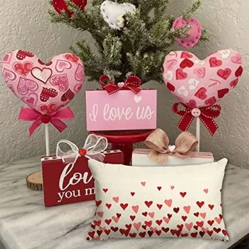JXZYGMD Valentines Day Pillow Cover Stylish Pink Heart Design
