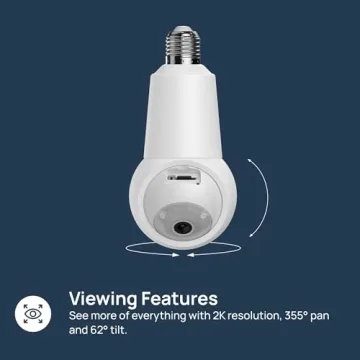 LUNA HOME Light Bulb Security Camera with 2K Full Color Night Vision