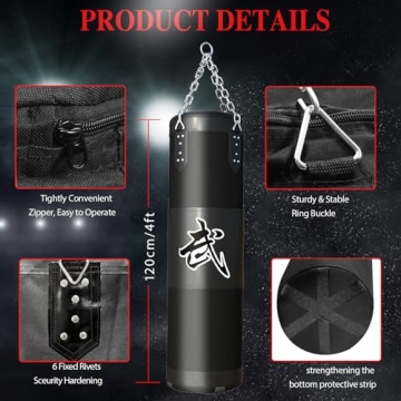 Vensmuste 4FT Heavy Boxing Bag Set for Home Training