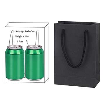 Driew Black Gift Bags 50 Pack - Eco-Friendly Party Bags