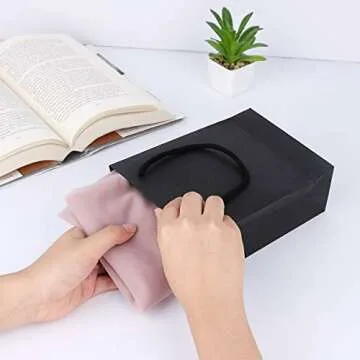 Driew Black Gift Bags 50 Pack - Eco-Friendly Party Bags