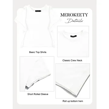 Explore MEROKEETY Women's Short Sleeve Crop Tee Today!