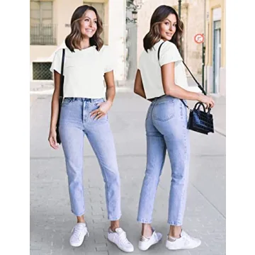 Explore MEROKEETY Women's Short Sleeve Crop Tee Today!