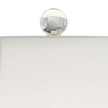 Vienna Full Spectrum Traditional Table Lamp 31" Tall Brass Gold Faceted Clear Crystal White Flared Bell Fabric Shade for Bedroom Living Room Nightstand Bedside Office House Home Family Entryway