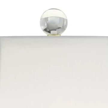 Vienna Full Spectrum Traditional Table Lamp 31" Tall Brass Gold Faceted Clear Crystal White Flared Bell Fabric Shade for Bedroom Living Room Nightstand Bedside Office House Home Family Entryway