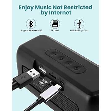 LENRUE Bluetooth Speaker,Wireless Portable Speakers with TWS, 12H Playtime, Clear Sound for Home,Travel and Outdoor,Handfree Calls Compatible with for iPhone, Samsung Android and More