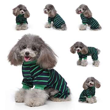 Enipoly Pet Pajamas for Small Dogs and Cats (Pack of 3), One-Piece Jumpsuit Cozy Shirt Onesie, Large...