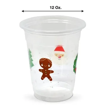 Gift Boutique 50 Pack Christmas Cups for Festive Parties
