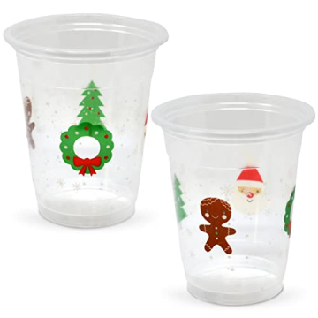 Gift Boutique 50 Pack Christmas Cups for Festive Parties