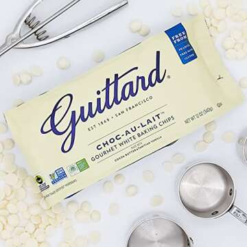Guittard Baking Au Lait Chip, Vanilla, White chocolate, 12 Oz