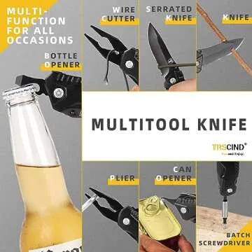 TRSCIND Camping Multitool Knife - Ideal Gift for Him