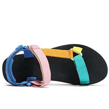 Women's Platform Sandals Casual Wedge Adjustable Velcro Arch Support Yoga Mat Heeled Flatform Sandals Shoes