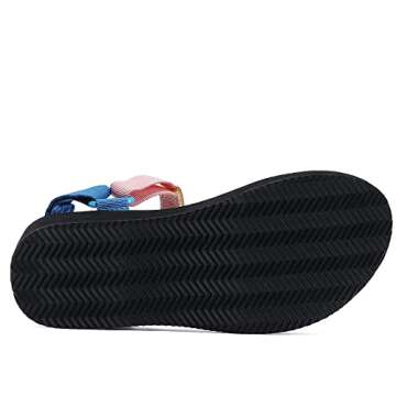 Women's Platform Sandals Casual Wedge Adjustable Velcro Arch Support Yoga Mat Heeled Flatform Sandals Shoes