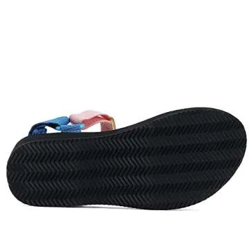 Women's Platform Sandals Casual Wedge Adjustable Velcro Arch Support Yoga Mat Heeled Flatform Sandals Shoes