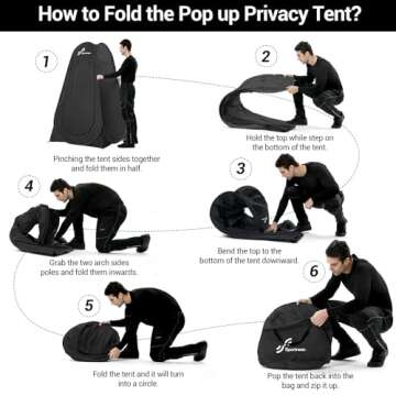 Sportneer Pop Up Privacy Shower Tent, Portable Changing Room Pop Up Changing Tent 75inches x 47inches x 47inches Shower Tent with Carry Bag for Camping & Beach, Easy Set Up, Foldable