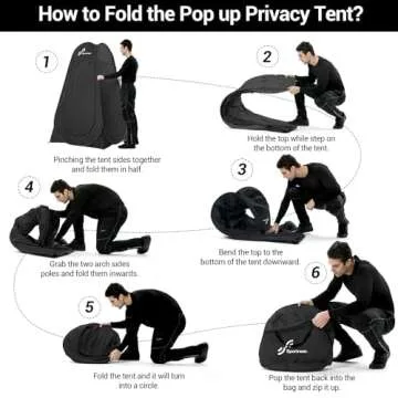Sportneer Pop Up Privacy Shower Tent, Portable Changing Room Pop Up Changing Tent 75inches x 47inches x 47inches Shower Tent with Carry Bag for Camping & Beach, Easy Set Up, Foldable
