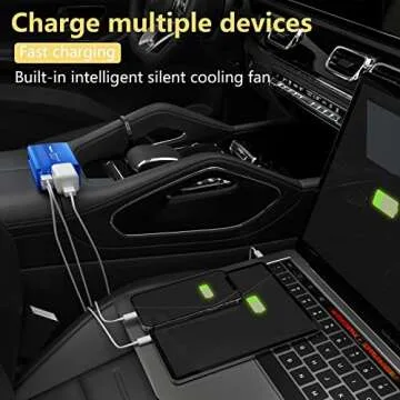 150W Car Power Inverter DC 12V to 110V AC Converter with 3.1A Dual USB Power inverters for Vehicles,...